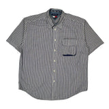 Tommy Jeans Checked Short Sleeve Shirt - XL Blue Cotton