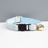 Anypet Large Iced Blue Cat Collar with Safety Buckle, Bell & Durable Adjustable Strap – Stylish Comfortable Pet Accessory for Cats