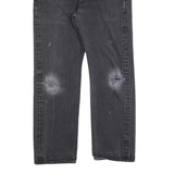 LEVI'S 501 Mens Jeans Black Regular Straight Denim Medium W34 L27 Button