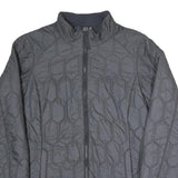 JACK WOLFSKIN Womens Grey & Charcoal Quilted Jacket UK 12 Polyester Blend Zip