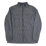 JACK WOLFSKIN Womens Grey & Charcoal Quilted Jacket UK 12 Polyester Blend Zip