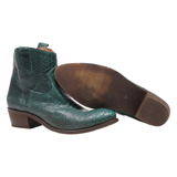 LAZAMANI Ankle Boots Green Leather Womens UK 8