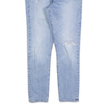 LEVI'S 501S Womens Jeans Blue Slim Straight Denim Light W29 L28 Distressed