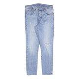 LEVI'S 501S Womens Jeans Blue Slim Straight Denim Light W29 L28 Distressed