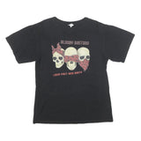 ANVIL Mens Black Graphic T-Shirt M Short Sleeve Crew Neck Skull Bandana