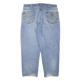 CARHARTT Mens Jeans Blue Relaxed Straight Denim Medium W36 L27 Workwear Casual