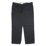DICKIES Womens Cotton Blend Black Regular Straight Trousers W38 L29 Zip Closure