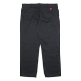 DICKIES Womens Cotton Blend Black Regular Straight Trousers W38 L29 Zip Closure