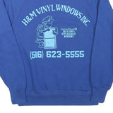 JERZEES Mens Blue H&M Vinyl Windows Inc Crew Neck S Cotton Blend Sweatshirt