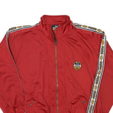 PUMA Mens Red Track Jacket S Polyester Blend Plain Zip Lightweight Casual