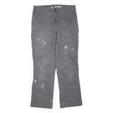 CARHARTT Mens Jeans Grey Regular Straight Denim W32 L27 Workwear Utility