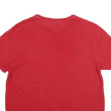 TOMMY HILFIGER Mens Red Graphic T-Shirt XL Short Sleeve Crew Neck