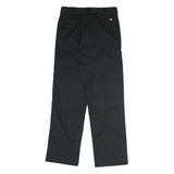 DICKIES Mens Cotton Black Regular Straight Trousers W30 L31 Workwear Zip Closure