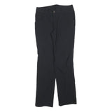 TCM Womens Black Regular Fit Straight Leg Trousers W30 L30 Zip Closure Polyester
