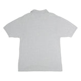 TOMMY HILFIGER Mens Grey Short Sleeve Plain Polo Shirt XL Casual Classic Cotton