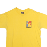 SOFFES Mens Yellow ASWPL Graphic T-Shirt M Short Sleeve Crew Neck Water Polo