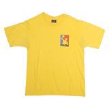 SOFFES Mens Yellow ASWPL Graphic T-Shirt M Short Sleeve Crew Neck Water Polo