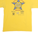 SOFFES Mens Yellow ASWPL Graphic T-Shirt M Short Sleeve Crew Neck Water Polo