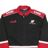 WINNERS CIRCLE Mens Black & Red Racing Jacket XL Cotton Blend Motorsport