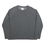 CHAMPION Womens Grey Cotton Blend Crew Neck Sweatshirt L Casual Pullover
