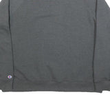CHAMPION Womens Grey Cotton Blend Crew Neck Sweatshirt L Casual Pullover