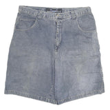 VECTOR Mens Shorts Blue Denim Cargo Style 2XL W36 Cotton Blend Comfortable Fit