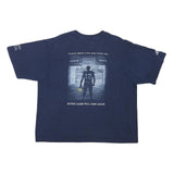 ADIDAS Mens Navy Blue Notre Dame Football Graphic T-Shirt XL Short Sleeve Crew