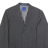JOOP! Mens Grey Classic Jacket M Woven Plain Formal Button Closure