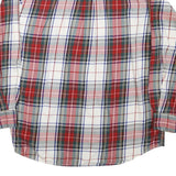 NAUTICA Mens Red Green White Plaid Shirt M Button Down Cotton Blend Classic