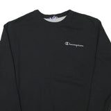 CHAMPION Mens Black Crew Neck S Cotton Blend Pullover Sweatshirt