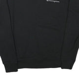 CHAMPION Mens Black Crew Neck S Cotton Blend Pullover Sweatshirt