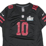 NIKE Mens Black & Red Football Shirt L Short Sleeve V-Neck Garoppolo NFL Super