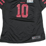 NIKE Mens Black & Red Football Shirt L Short Sleeve V-Neck Garoppolo NFL Super
