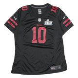 NIKE Mens Black & Red Football Shirt L Short Sleeve V-Neck Garoppolo NFL Super