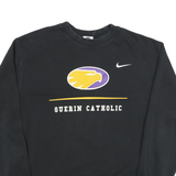 NIKE Mens Black Guerin Catholic Crew Neck M Sweatshirt Cotton Blend Pullover