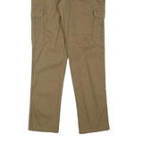 PEACOCKS Mens Slim Beige Cargo Trousers W32 L30 Cotton Blend Zip Pocket Casual