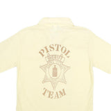 YOUR ADVANTAGE Mens Cream Cotton Blend Polo Shirt M Pistol Team Print