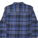 LEE Mens Blue & Black Check Shirt L Cotton Long Sleeve Button Front Casual