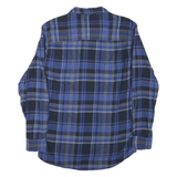 LEE Mens Blue & Black Check Shirt L Cotton Long Sleeve Button Front Casual
