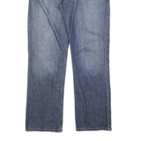 HIS Mens Blue Regular Fit Straight Leg Denim Jeans W36 L34 Button Closure