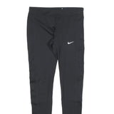 NIKE Womens Joggers Black Slim Tapered S W26 L28 Dri-Fit Logo Activewear