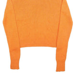 POLO RALPH LAUREN Girls Orange Plain Jumper Cotton Crew Neck Basic Knit L