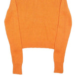 POLO RALPH LAUREN Girls Orange Plain Jumper Cotton Crew Neck Basic Knit L