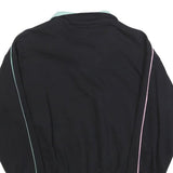 CHAMPION Womens Black & Mint Green 1/4 Zip Sweatshirt S Cotton Blend Casual