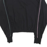 CHAMPION Womens Black & Mint Green 1/4 Zip Sweatshirt S Cotton Blend Casual