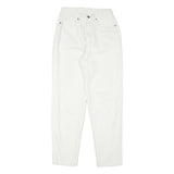 TEDDYS Womens Jeans White Relaxed Straight Cotton Blend W24 L28 Casual Wear