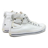 DIESEL Womens High Top Trainers White Canvas UK 5.5 Casual Lace-Up Footwear