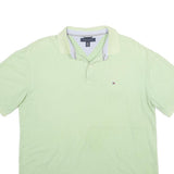TOMMY HILFIGER Mens Light Green Short Sleeve Polo Shirt XL Classic Cotton