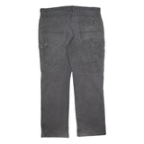 DICKIES Mens Relaxed Fit Black Denim Jeans W40 L32 Workwear Zip Pocket
