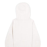 ADIDAS Womens Cream Hoodie UK 10 Full Zip Cotton Blend Casual